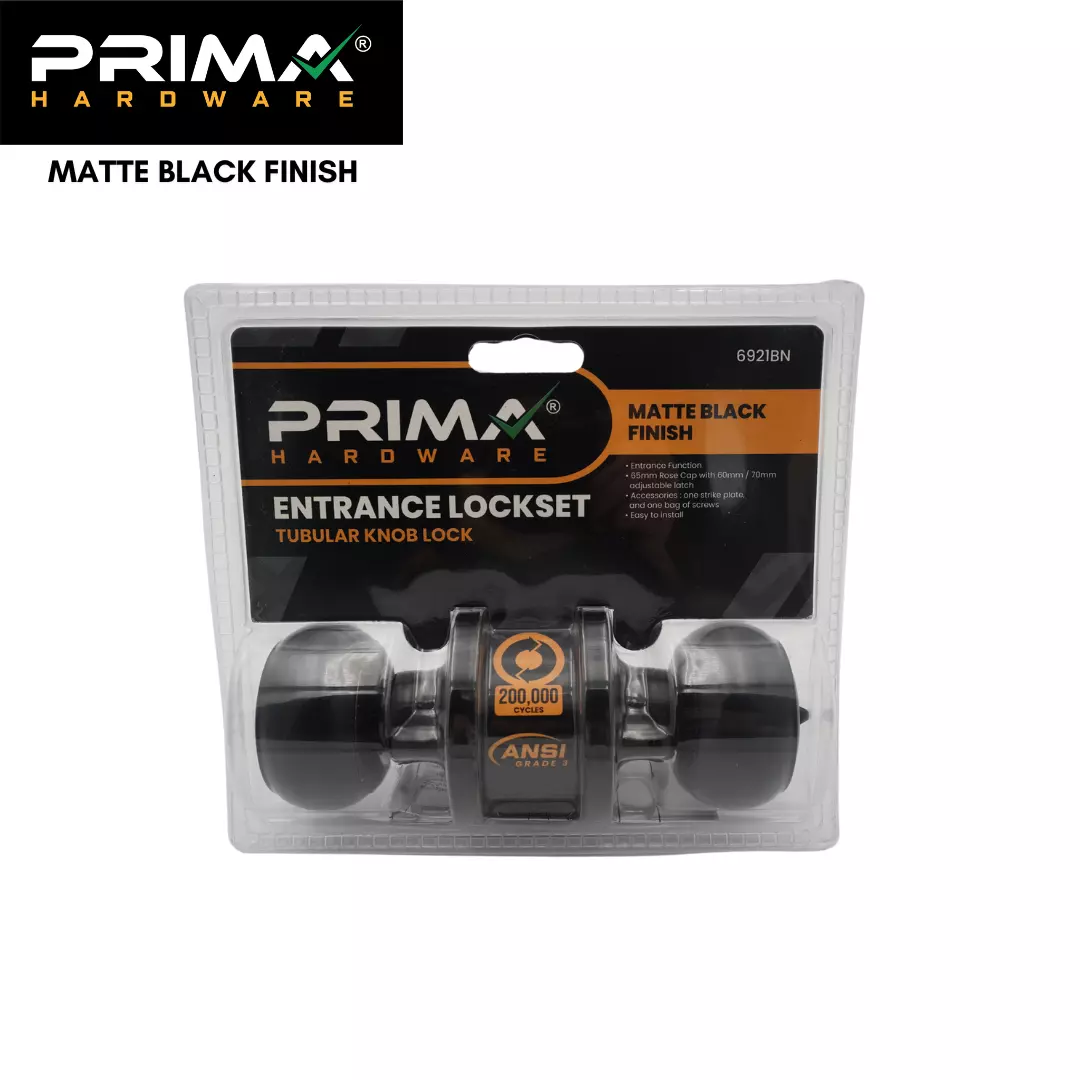 PRIMA 6921BN Black Entrance Lockset