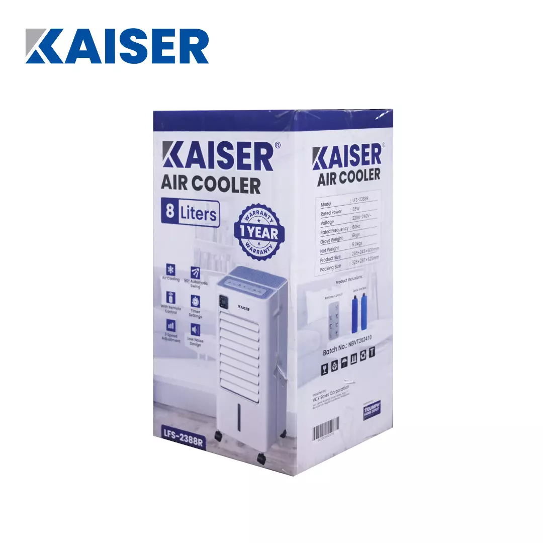 冷風機　AirCooler　8L大容量 KAISER Air Cooler 8L Capacity