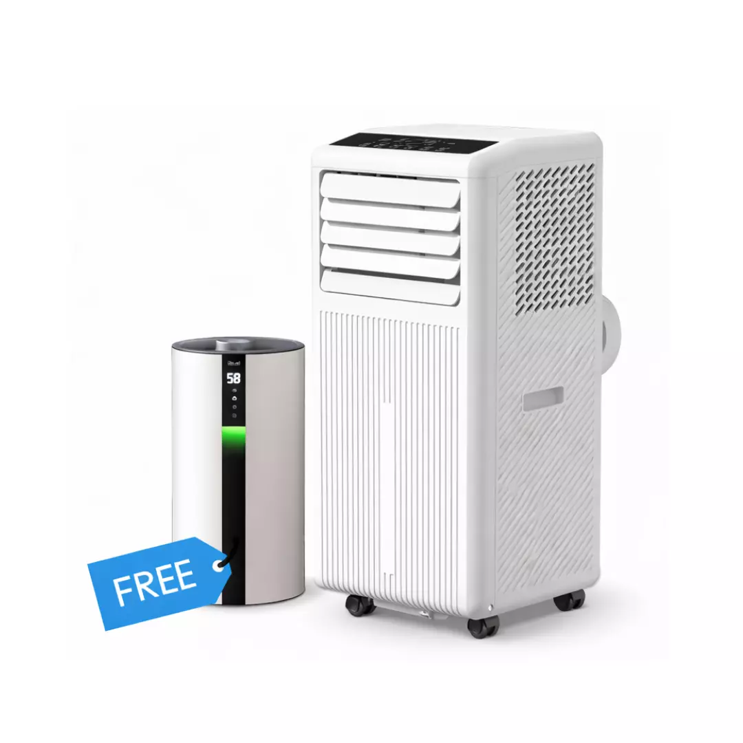 Kaiser 1HP Portable Air Conditioner with Free White Humidifier